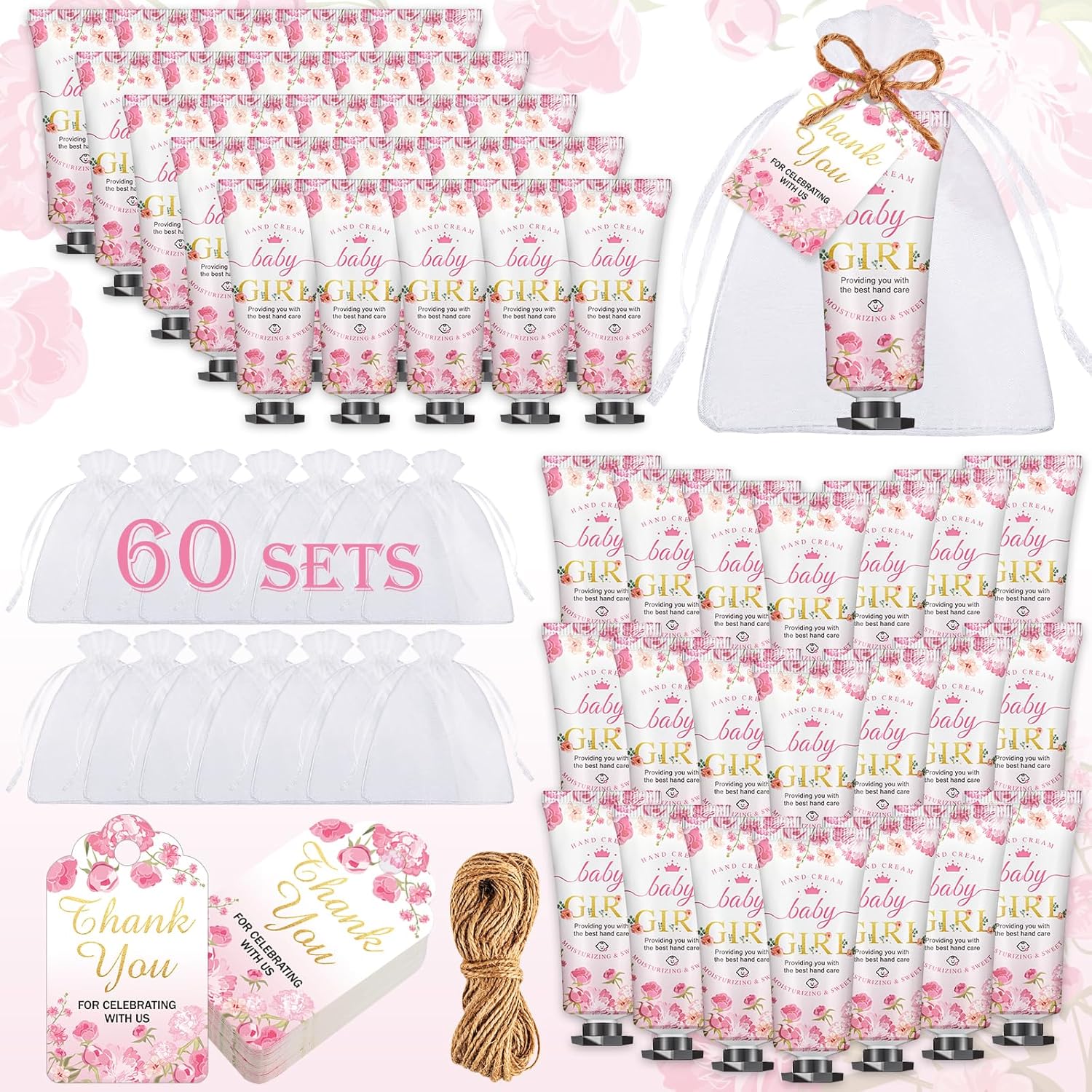 Delight Your Guests: 60 Sets of Baby Shower Hand Cream – The Perfect Party Favor!
