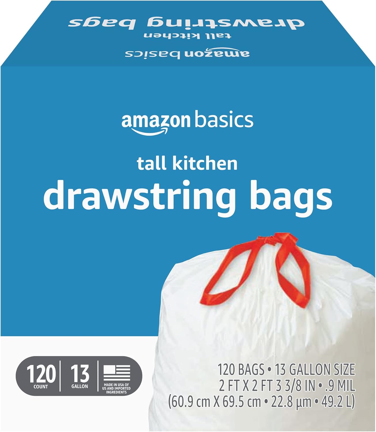 Essential Review: Amazon Basics 13 Gallon Tall Kitchen Drawstring Trash Bags - Reliable & Unscented!