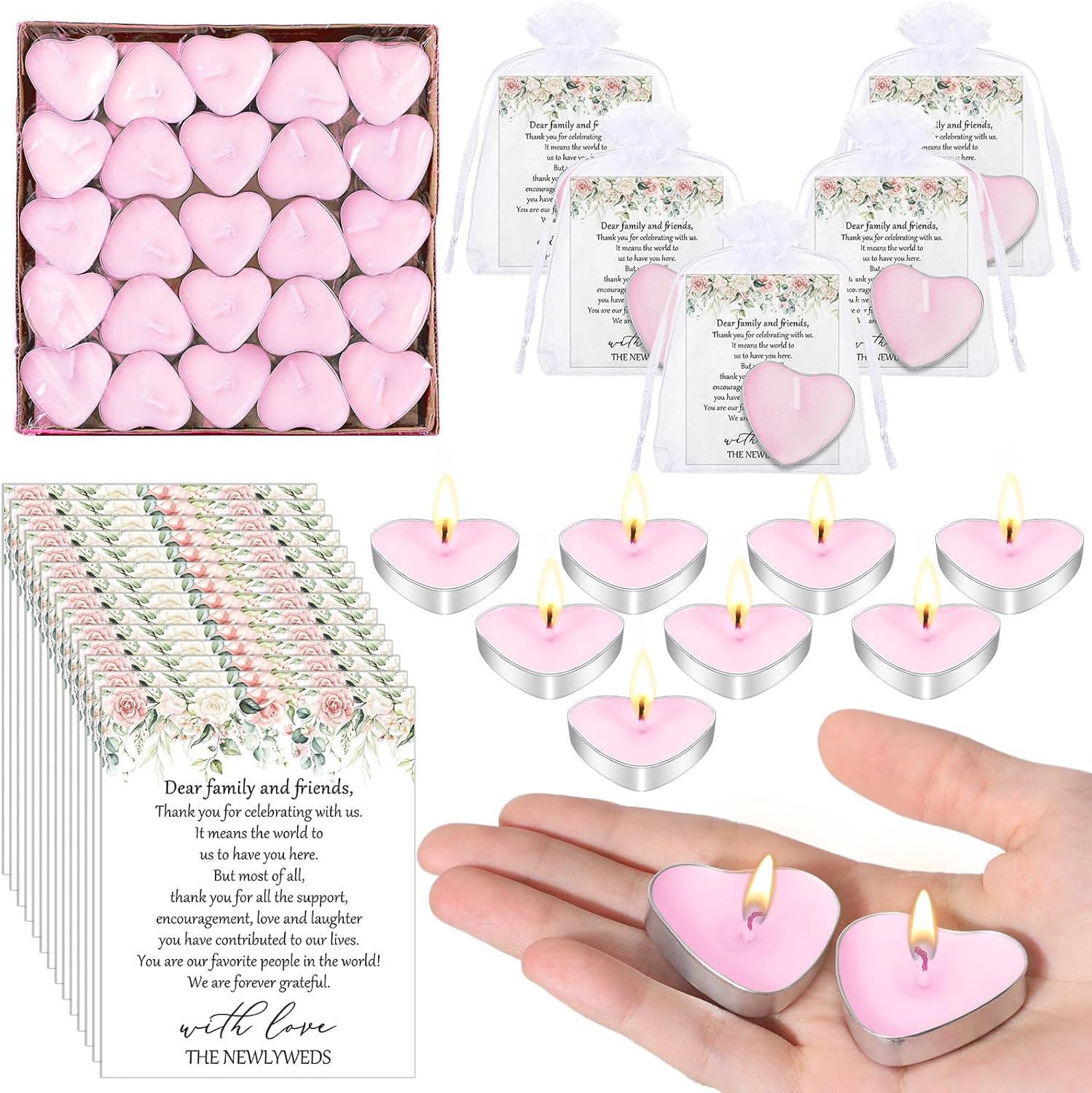 Perfectly Pink: 100 Heart-Shaped Candle Wedding Favors That Guests Will Adore!