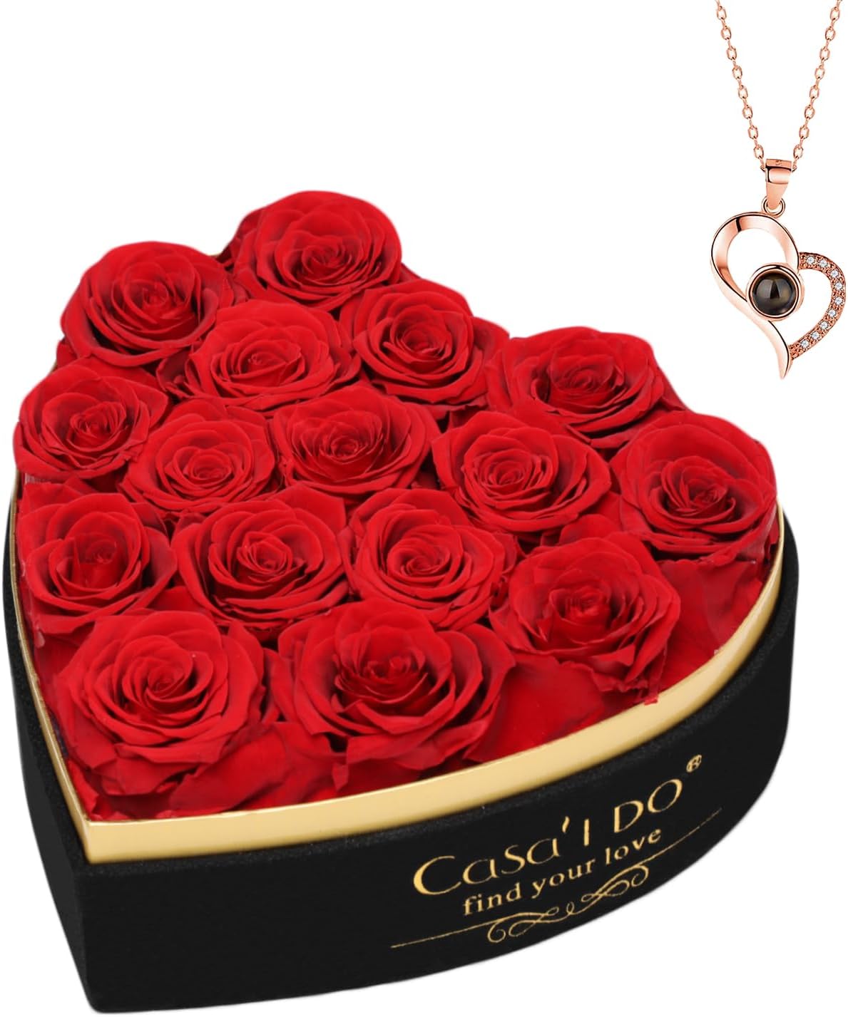 Perfectly Preserved: Forever Roses in Heart Box – A Thoughtful Gift for Her
