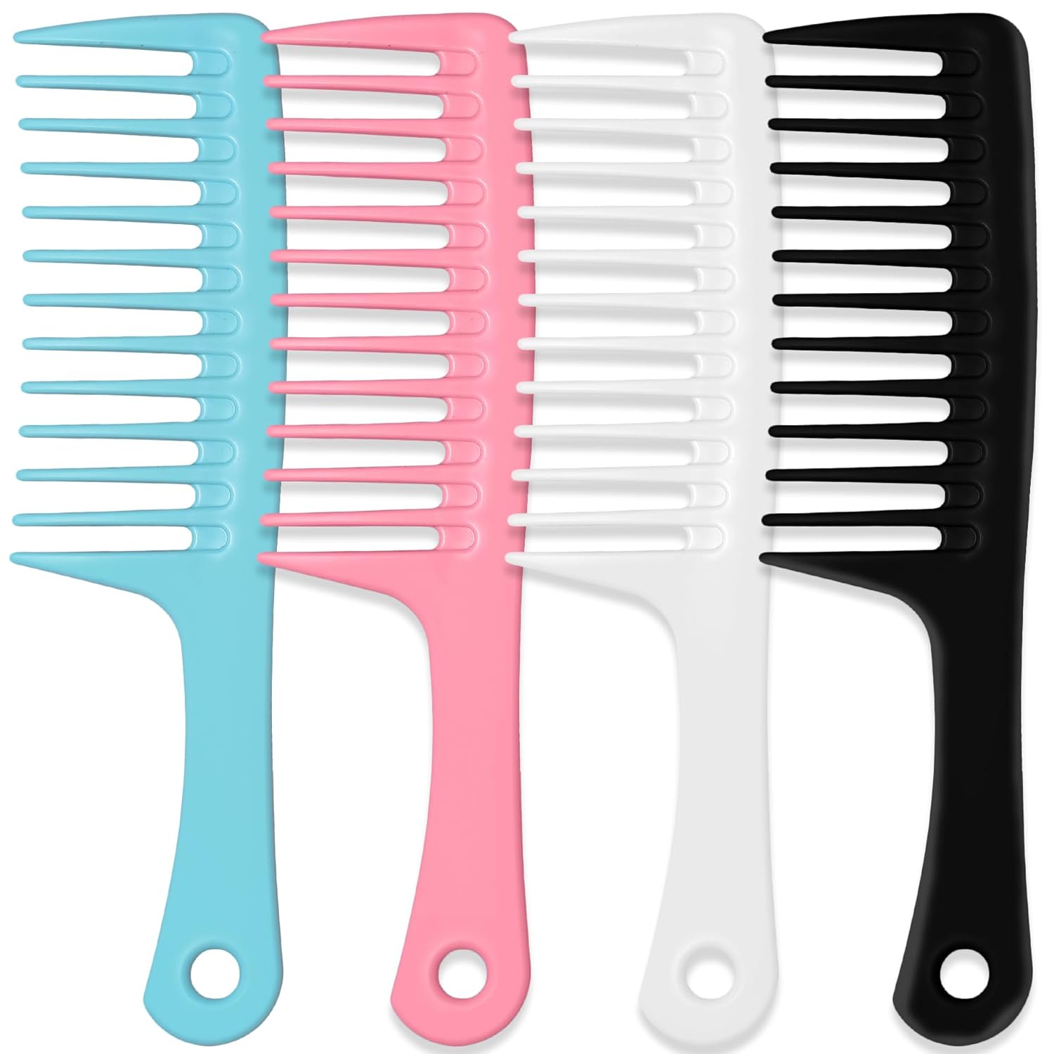 Tame Your Tresses: MODENGKONGJIAN 4PCS Wide Tooth Detangling Comb for Effortless Styling!