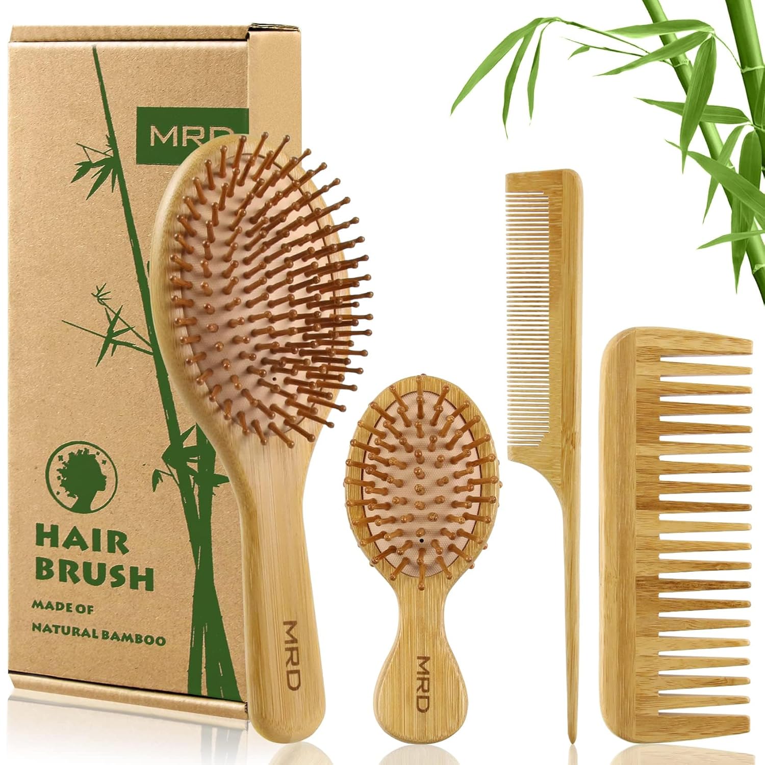 Unlock Effortless Tangles: Review of the MRD Bamboo Hair Brush Set for Every Hair Type!